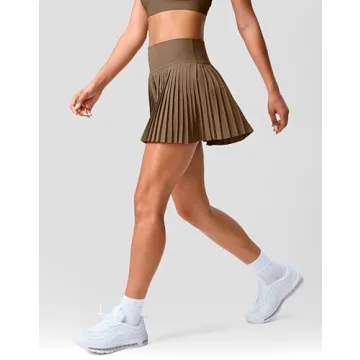 Stylish SANTINY Women's Pleated Tennis Skirt with Pockets