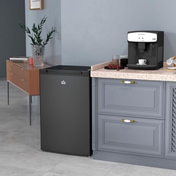 HOMCOM 3.0 Cu Ft Upright Freezer Compact Energy-Saving Quiet