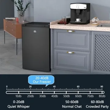 HOMCOM 3.0 Cu Ft Upright Freezer Compact Energy-Saving Quiet