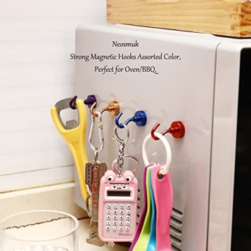 Neosmuk 30lb+ Magnetic Hooks for Heavy Duty Organization