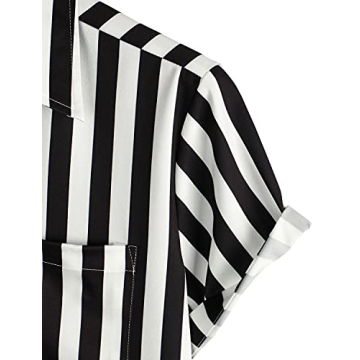 VATPAVE Men's Hawaiian Flamingo Shirt Summer Beach Style