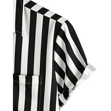 VATPAVE Men's Hawaiian Flamingo Shirt Summer Beach Style