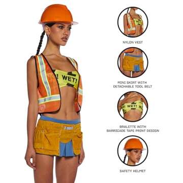 Dolls Kill Women Construction Worker Costume - XX-Large
