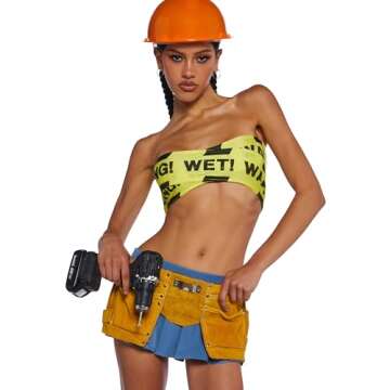Dolls Kill Women Construction Worker Costume - XX-Large