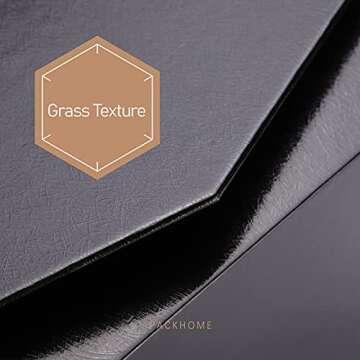 PACKHOME 2 Large Gift Boxes with Lids, Sturdy Collapsible Gift Boxes, Glossy Black, Grass Texture, 13.9 x 9 x 4.4 Inches, Multiple Occasions