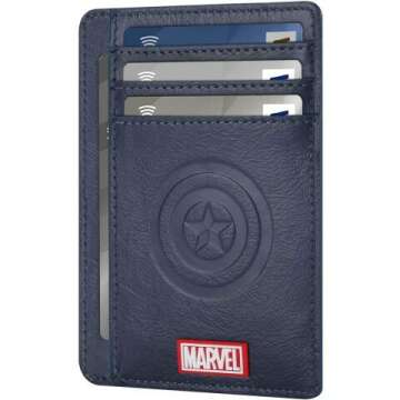 Captain America Leather Wallet - Slim RFID Blocking
