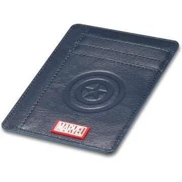 Captain America Leather Wallet - Slim RFID Blocking