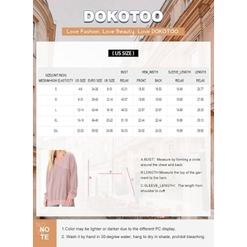 Stylish Dokotoo Women's V Neck Waffle Knit Tops 2024