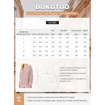 Stylish Dokotoo Women's V Neck Waffle Knit Tops 2024
