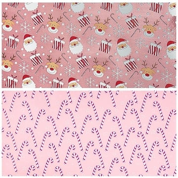 LeZakaa Reversible Christmas Wrapping Paper Roll - Elegant Designs