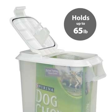 Buddeez 80-Quart Roll-Away Pet and Large Animal Food Dispenser with Scoop
