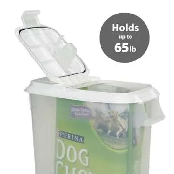 Buddeez 80-Quart Roll-Away Pet and Large Animal Food Dispenser with Scoop