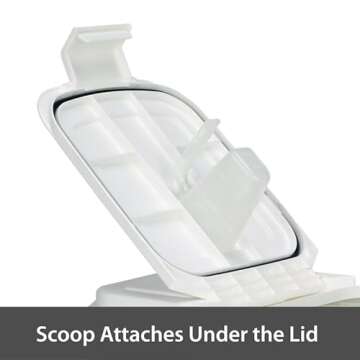 Buddeez 80-Quart Roll-Away Pet and Large Animal Food Dispenser with Scoop