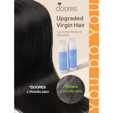 DOORES Human Hair Extensions - Jet Black 20 Inch 50g 20pcs Tape In Hair Extensions for Women