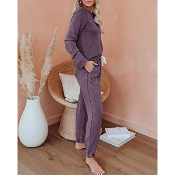 Eurivicy Women's Solid Loungewear Set for Stylish Comfort
