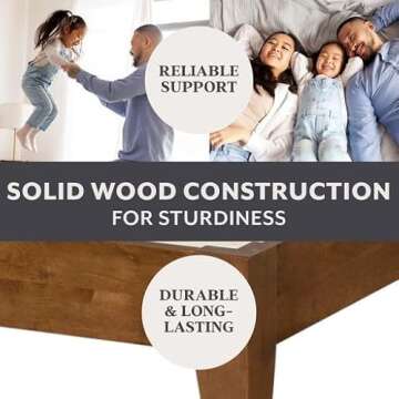 DG Casa Gabriel Queen Upholstered Platform Bed Frame Modern Design