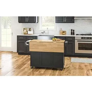 Homestyles Dolly Madison Kitchen Cart with Drop Leaf