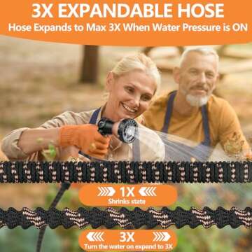 100 FT Expandable Garden Hose - Lightweight & Durable
