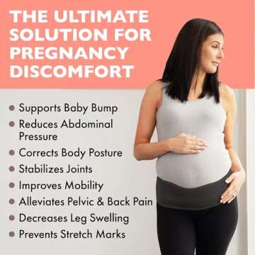 AZMED Maternity Belly Band for Pregnant Women - Pregnancy Belly Band for Abdomen Pelvic Waist Back S...