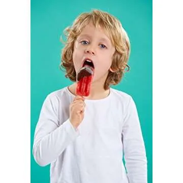 Lékué Set of 4 Stackable Popsicle Molds + Sticks & Lids | Homemade Freezer Ice Pops & Frozen Snacks | Flexible Platinum Silicone for Easy Fill & Unmold | Reusable & Dishwasher Safe| Multicolor