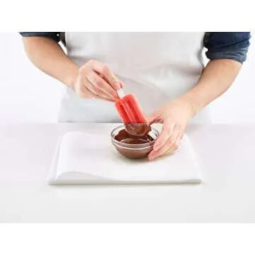 Lékué Set of 4 Stackable Popsicle Molds + Sticks & Lids | Homemade Freezer Ice Pops & Frozen Snacks | Flexible Platinum Silicone for Easy Fill & Unmold | Reusable & Dishwasher Safe| Multicolor