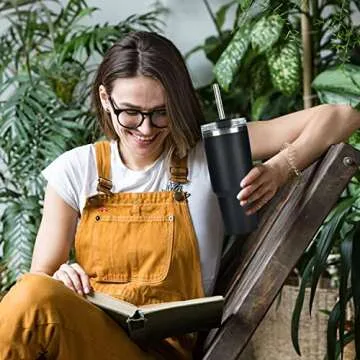 ALINK 8 Pack Glass Straws for Stanley Tumbler Accessory