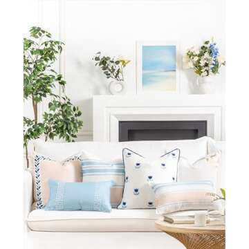 Premium Coastal Throw Pillow Cover for Indoors Outdoors
