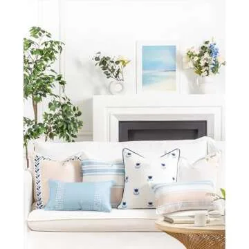 Premium Coastal Throw Pillow Cover for Indoors Outdoors