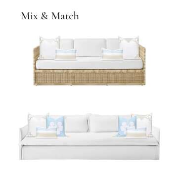 Premium Coastal Throw Pillow Cover for Indoors Outdoors