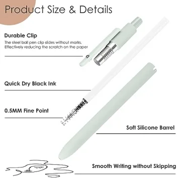 Valentines Day Gifts for Teens, Nurse Gifts, Cool Stuff Aesthetic Pens Office College School Supplies, Teen Girl Gifts Trendy Stuff, Black Ink Cute Pens, Teen Easter Basket Stuffers, Preppy Stuff