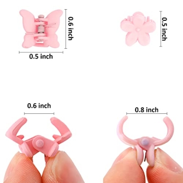 SuPoo 80 Pcs Colorful Mini Hair Clips for Kids and Adults