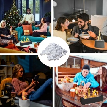 MAFERLIY 96 Pcs Small Ceramic Wool Wick for Tabletop Fire Pit, Suitable for Ethanol Fireplace Fuel，Carbon Felt Wick for Indoor Tabletop Fire Pit Bioethanol Fuel