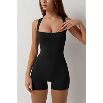 QINSEN Women’s Bodycon Jumpsuit with Tummy Control