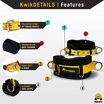 KwikSafety BEAVER TAIL Safety Belt with D-Rings