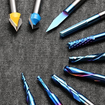 Genmitsu CNC Router Bit Set 1/4" Shank with Nano Coating