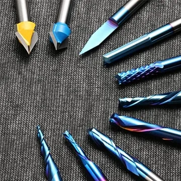 Genmitsu CNC Router Bit Set 1/4" Shank with Nano Coating