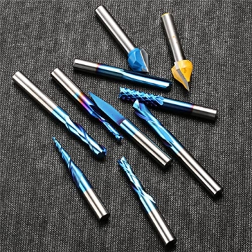 Genmitsu CNC Router Bit Set 1/4" Shank with Nano Coating