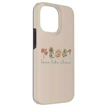 iPhone 14 Pro Max Love Like Jesus Boho Flowers Bible Scripture Religious Faith Case