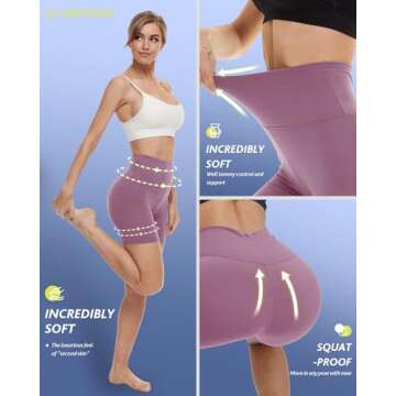 CAMPSNAIL 4 Pack Biker Shorts for Women - High Waist, Soft & Comfortable