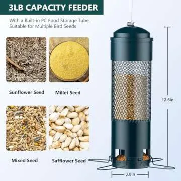LCSEVEN Squirrel Proof Bird Feeder: Enjoy Nature