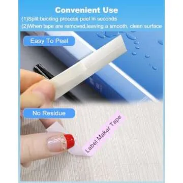 RAEMALL Compatible with Brother P Touch Label Maker Tape TZe 12mm 0.47 Inch Laminated Colored Label Refills Use for Brother P Touch Label Maker PT-D210 PT-H110 PT-1880 PT-D400, 1/2" x 26.2', 5 Pack