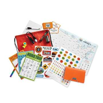 MindWare Unbored Activity Kits: Road Trip Survival Kit - Family Road Trip Activities Box with Games,...