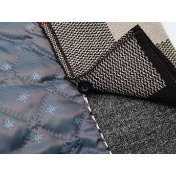 FASHINTY Men's Classical Style Turndown Collar Warm Wool Coat Jacket #265 (Gray, Regular fit - L)