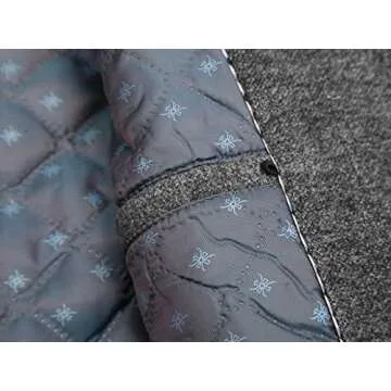 FASHINTY Men's Classic Wool Coat Jacket - Comfortable Fit