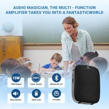 C007 Bluetooth Voice Amplifier with Wireless Mic for Teachers