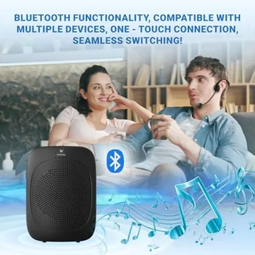 C007 Bluetooth Voice Amplifier with Wireless Mic for Teachers