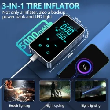 150PSI Portable Tire Inflator with Digital Gauge