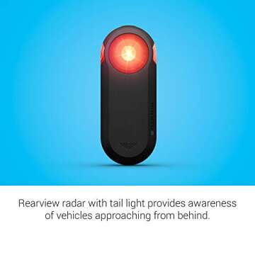 Garmin 010-02376-00 Varia RTL515, Cycling Rearview Radar with Tail Light, Visual and Audible Alerts for Vehicles Up to 153 Yards Away