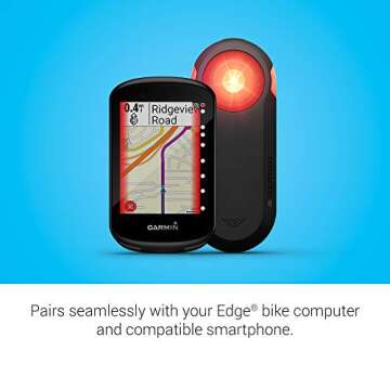 Garmin 010-02376-00 Varia RTL515, Cycling Rearview Radar with Tail Light, Visual and Audible Alerts for Vehicles Up to 153 Yards Away