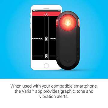 Garmin 010-02376-00 Varia RTL515, Cycling Rearview Radar with Tail Light, Visual and Audible Alerts for Vehicles Up to 153 Yards Away